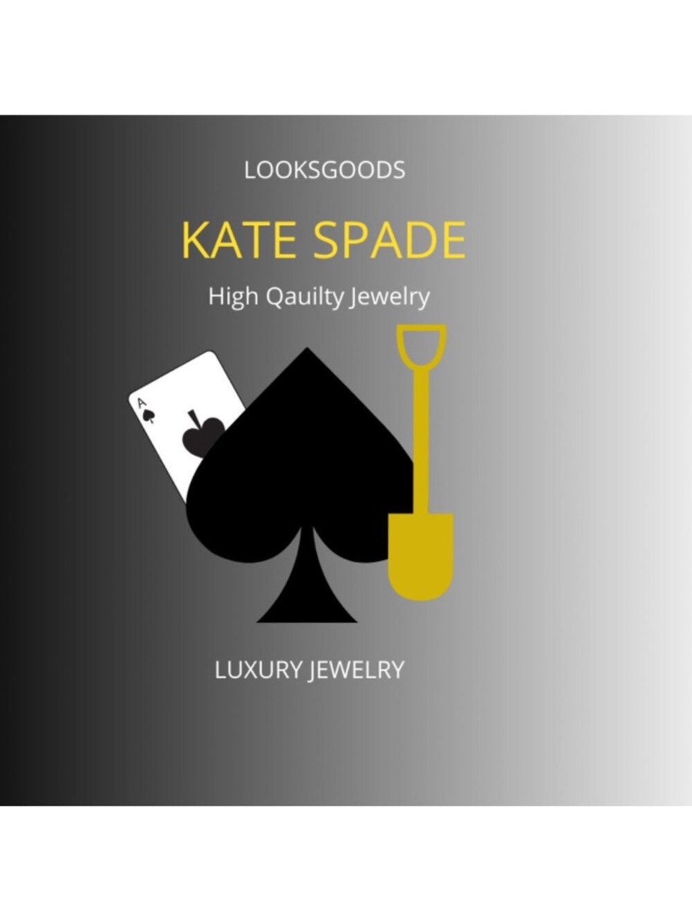 kate spade Black & Gold Spade Logo Women's Accessory